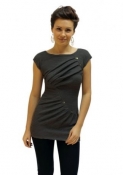 FB Audrey Pleated Front Knitwear Dress Various Colours