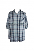 EC Women’s Blue Checked Half Sleeve Shirt