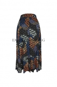 EC Women’s Orange Blue Scale Print Skirt