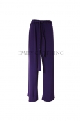 EC  Women’s Purple Jersey Plait Belt Trousers