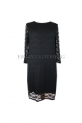 EC Women’s Black Lace Bodycon Dress 