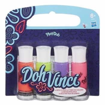 Hasbro DohVinci Deco Pop 4 Pack Refill Asst. 